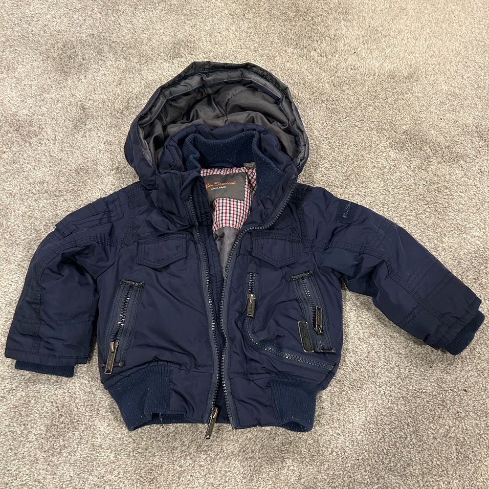 Navy Kids Jacket with Hood
